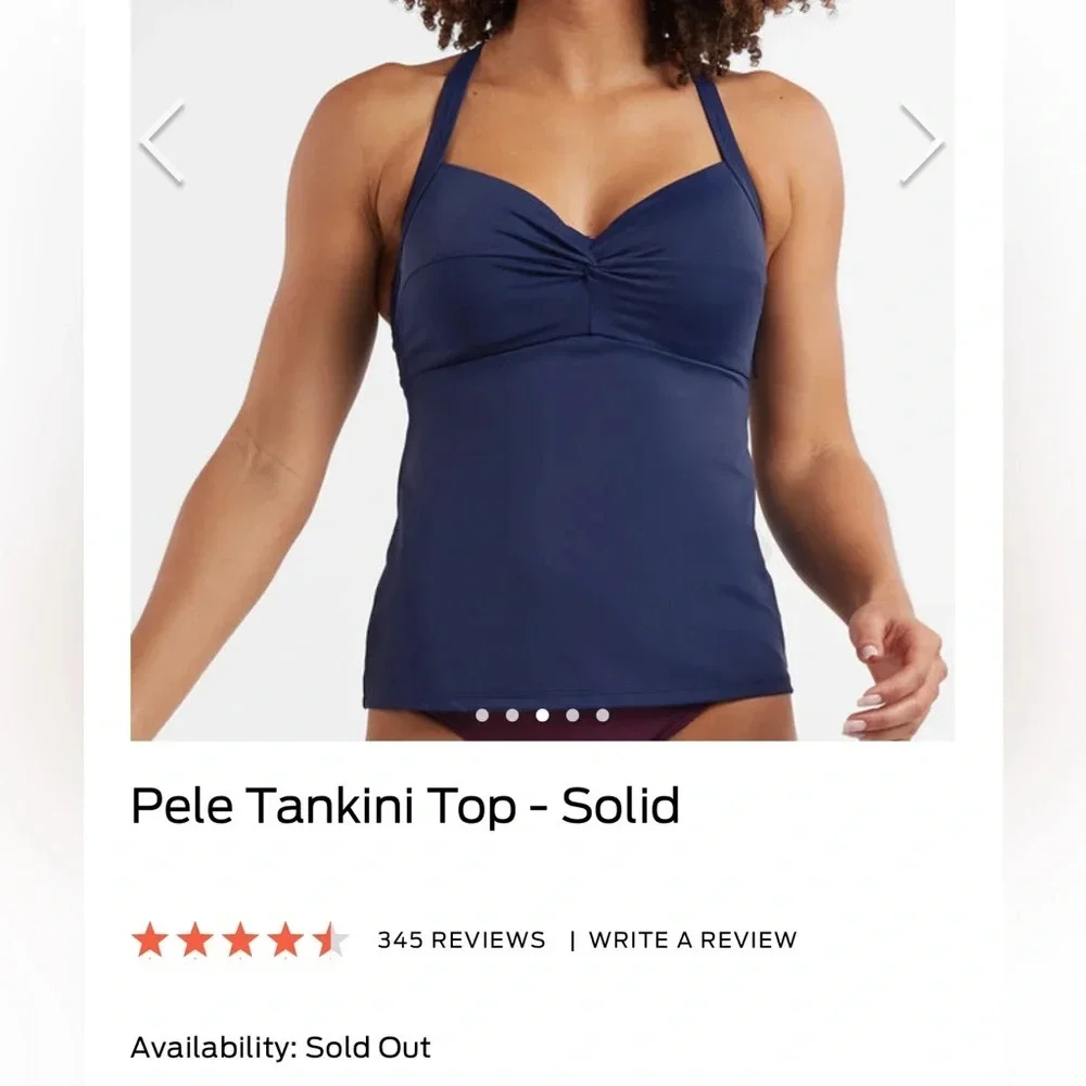 NWT Title Nine Pele Tankini Top Loganberry Sz 32D